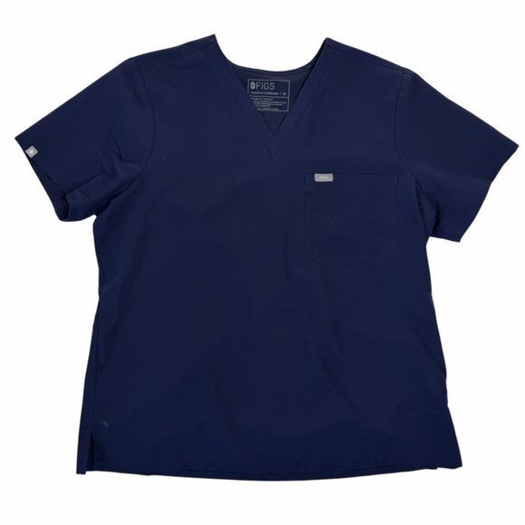 Figs Caterina One Pocket Scrub Top Navy Blue Women's Size XL - Picture 2 of 6